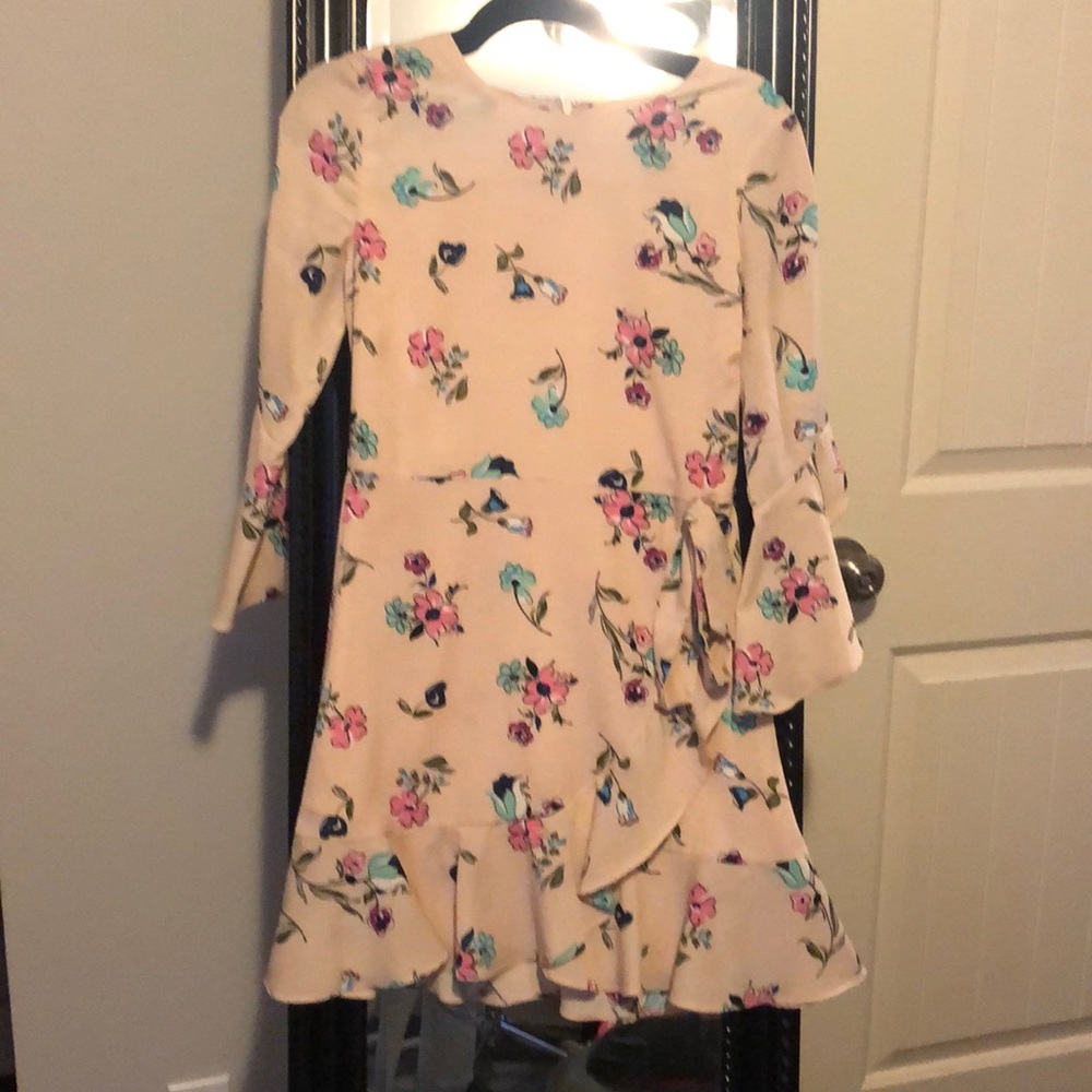 3/4 sleeve floral summer dress